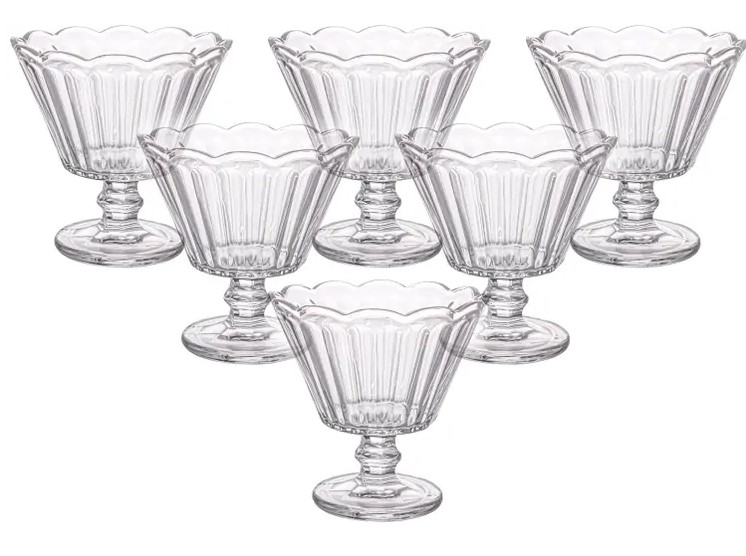 Jogo de Taças de Vidro para Sobremesa